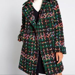 Anthropologie Pepaloves charter tweed coat size small